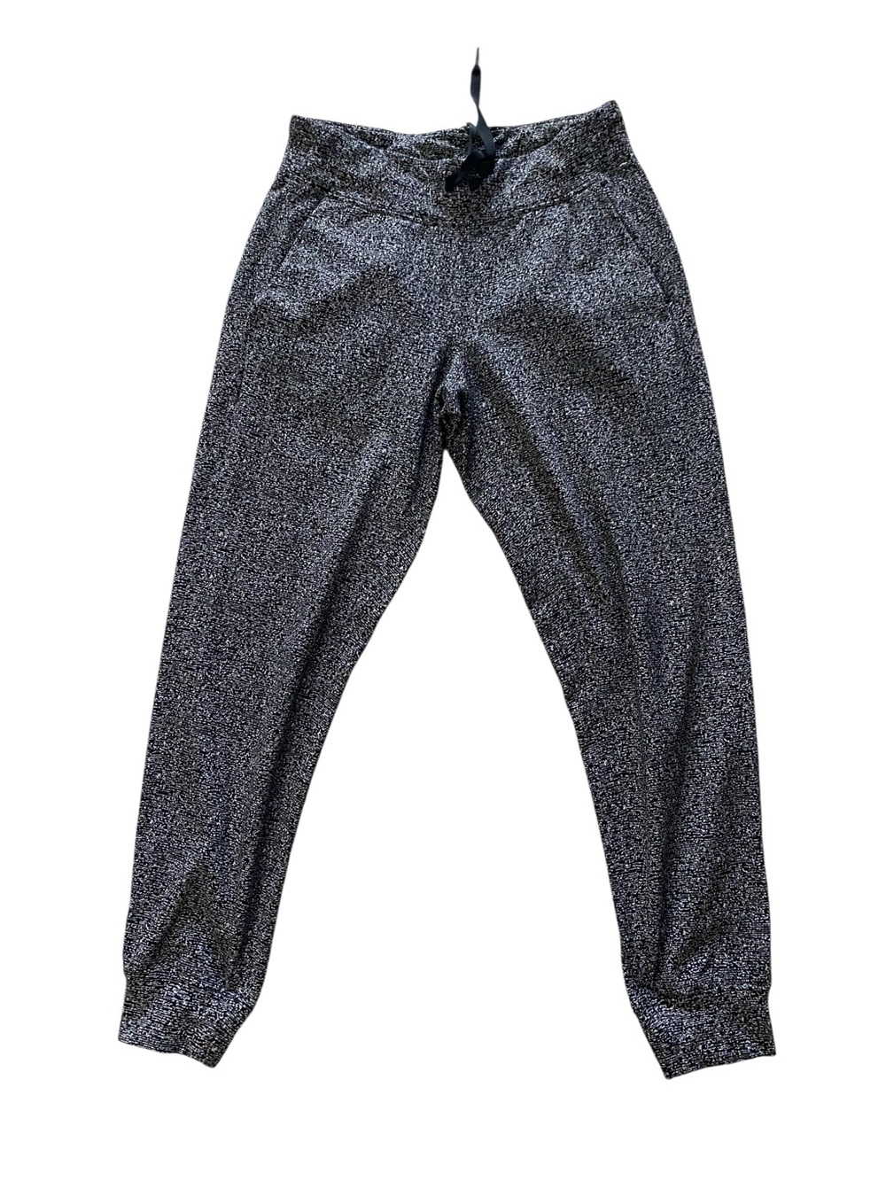 Women’s Lululemon Heathered Black/white Rulu Joggers 8